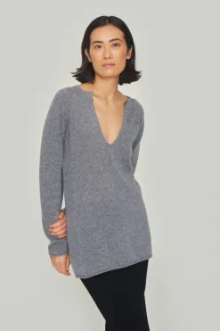 BITTE KAI RAND Bluser|Strik^Cloud cashmere bluse med slids
