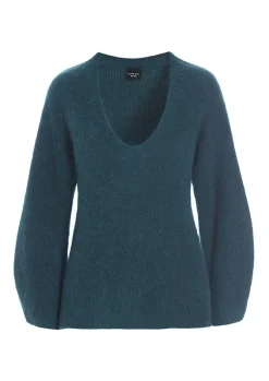 BITTE KAI RAND Strik|Strik^Dandelion knit bluse med v-hals