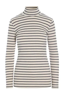 BITTE KAI RAND Bluser^Globe stripe højhalset bluse