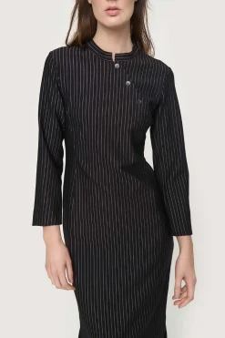 BITTE KAI RAND Kjoler^Pinstripe jersey lang kjole